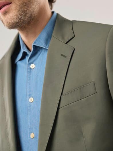 Anzug-Sakko aus Baumwollmix Khaki