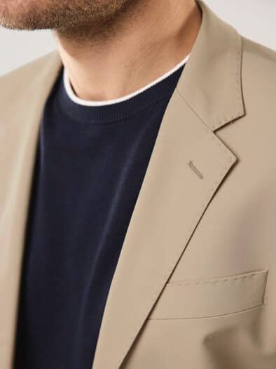 Anzug-Sakko aus Baumwollmix Beige