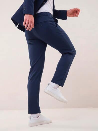Chino aus elastischem Material Marine