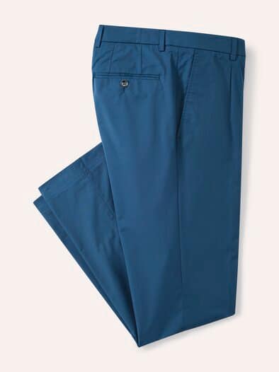 Anzug-Hose aus Baumwollmix Rauchblau