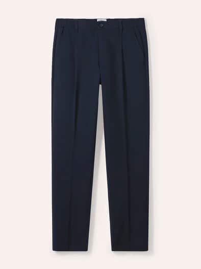 Chino mit Bundfalte Marine