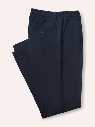 Chino mit Bundfalte Marine