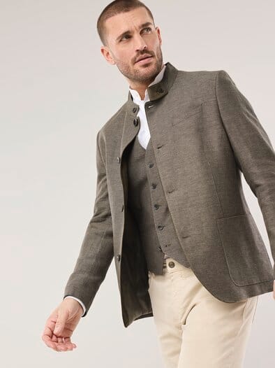 Reiseleinen-Janker Beige