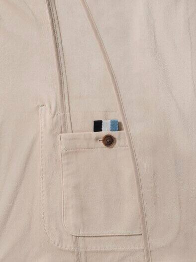 Sakko aus Waschvelours Beige