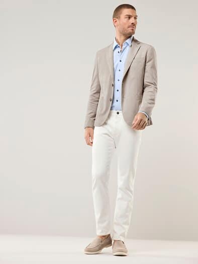 Sakko aus Waschvelours Beige