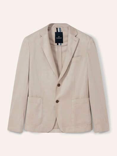 Sakko aus Waschvelours Beige