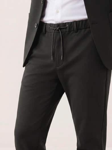 Chino aus elastischem Material Schwarz
