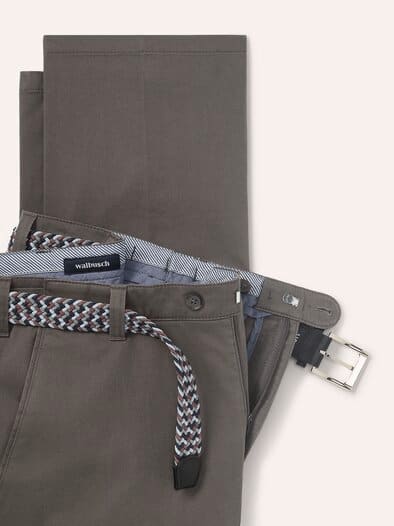 Extraglatt-Stretchbund-Chino Braun
