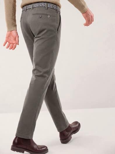 Extraglatt-Stretchbund-Chino Braun