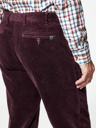 Genua Cord-Hose Rubinrot