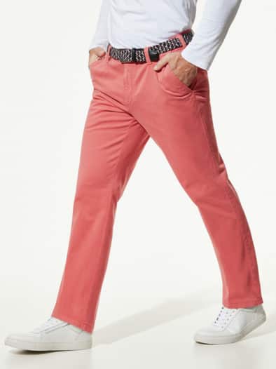 Extraglatt-Stretchbund-Chino Koralle