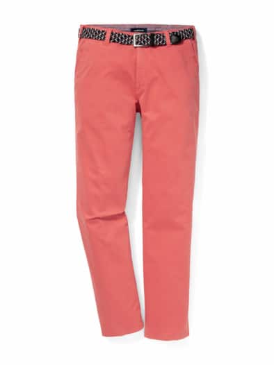 Extraglatt-Stretchbund-Chino Koralle