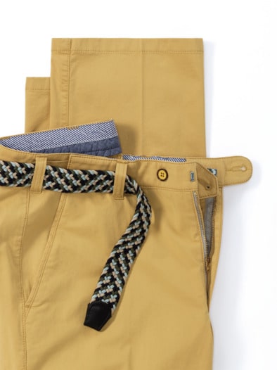 Extraglatt-Stretchbund-Chino Gelb