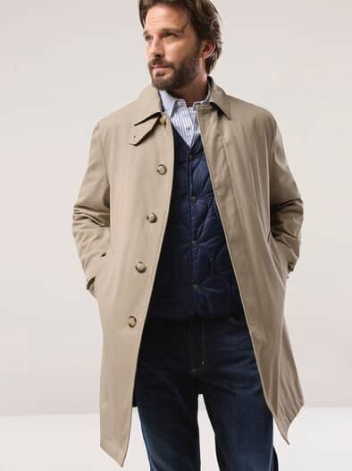 Baumwoll Mantel 2 in 1 Beige