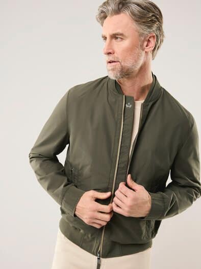 Baumwoll Leichtblouson Oliv