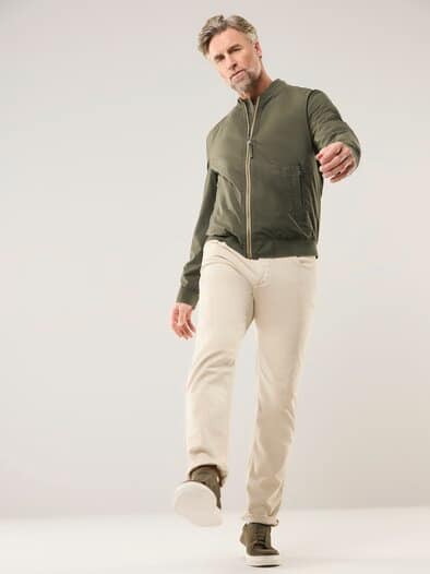 Baumwoll Leichtblouson Oliv