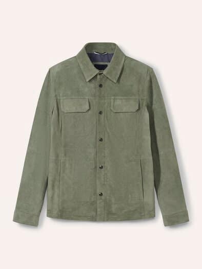 Velourslederhemdjacke Salbei