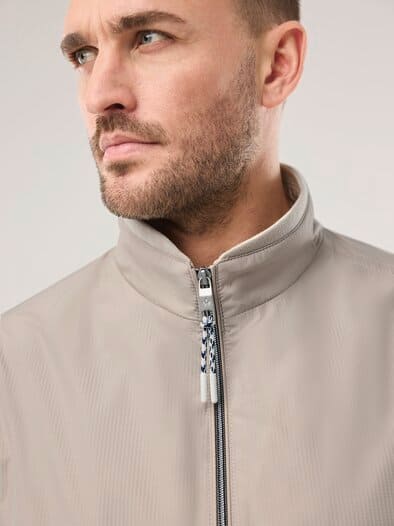 Microfaser Leichtblouson Beige