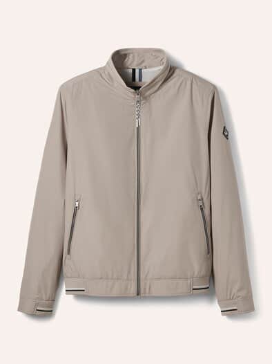 Microfaser Leichtblouson Beige