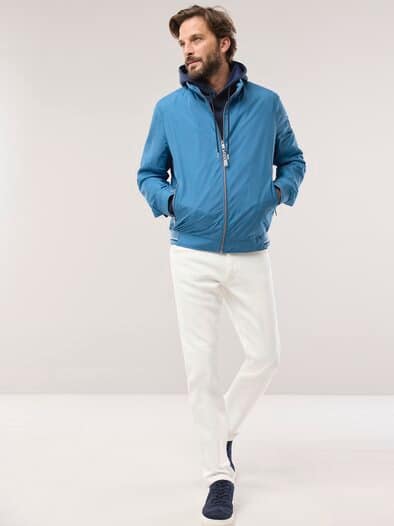 Microfaser Leichtblouson Mittelblau