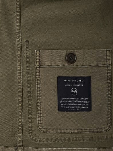 Baumwoll Hemdjacke Oliv