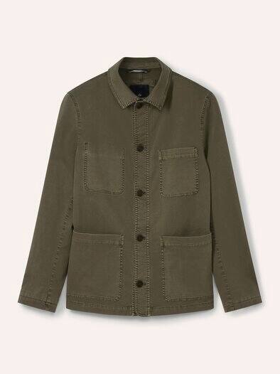 Baumwoll Hemdjacke Oliv