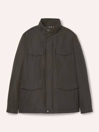 Wärmende Langjacke mit 9 Taschen Dunkelbraun
