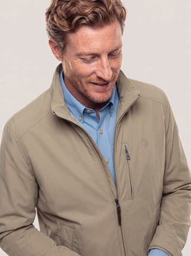 Wasserabw. Blouson aus Microfaser Beige