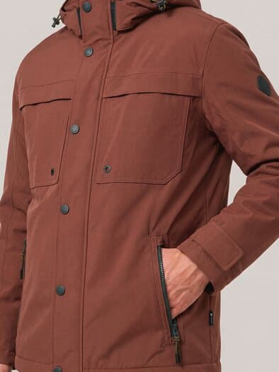 Wasserdichte Funktionsjacke Rotbraun
