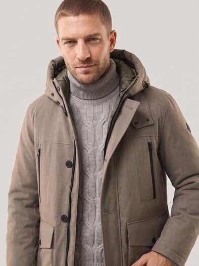 Wasserdichter Thermoparka Beige