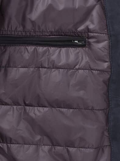 Blouson aus Ziegenvelours Marine