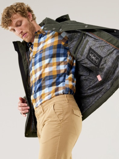 Cord Steppjacke Oliv
