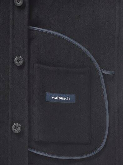 Doubleface Hemdjacke Schwarz