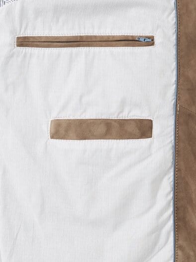 Ziegenvelours Blouson Beige