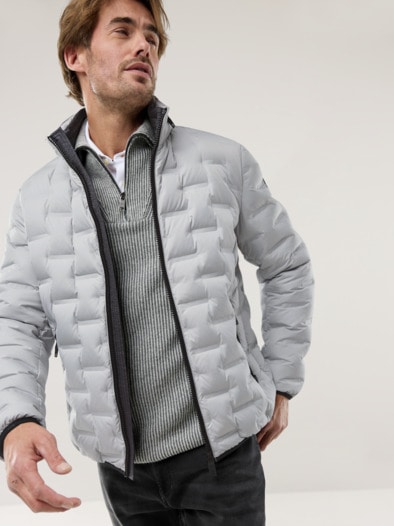 Daunen Steppjacke Ecru