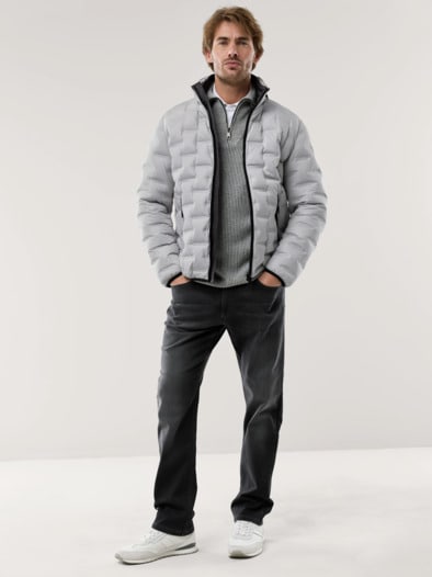 Daunen Steppjacke Ecru
