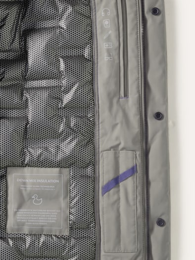 Aquastop Daunen Hybrid Jacke Beige