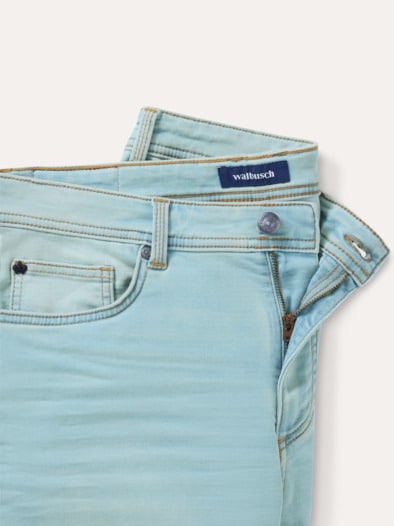 Jogger-Jeans Shorts Light Blue