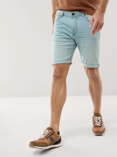 Jogger-Jeans Shorts Light Blue
