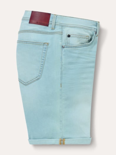 Jogger-Jeans Shorts Light Blue
