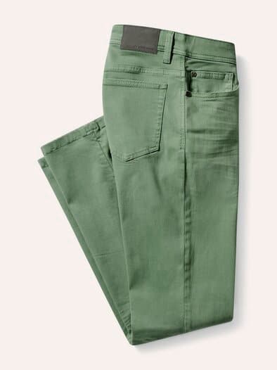 Coloured Jeans Lindgrün