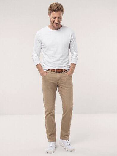 Jogger-Jeans Superstretch Beige