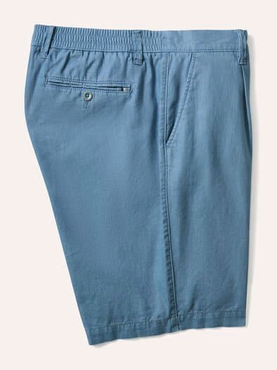 Leinenmix Bermudas Mittelblau