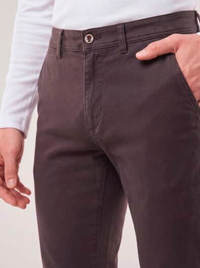 Chino aus Baumwollstretch Bordeaux