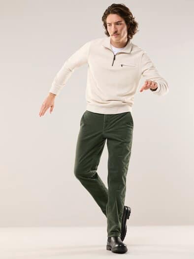 Wärmende Cordhose mit Thermofutter Oliv