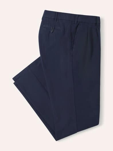 Premium Leinen-Chino Marine