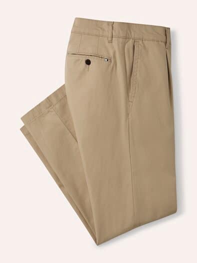 Bundfalten-Chino Feinstruktur Maisgelb