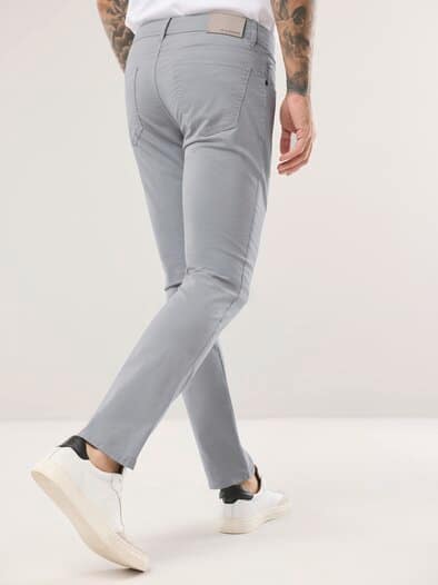 Ultraleicht Baumwoll Five-Pocket Hellgrau