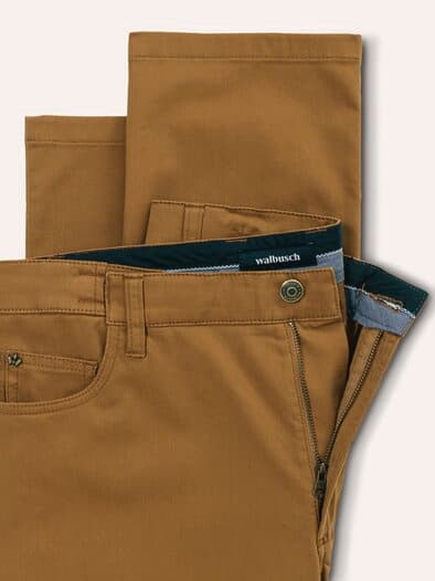 Extraglatt Dehnbund Five-Pocket Safran