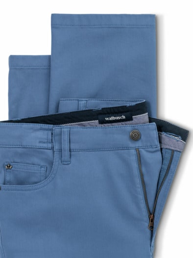 Extraglatt Dehnbund Five-Pocket Mittelblau